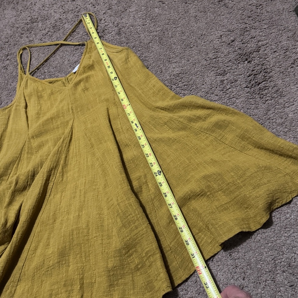 100% Cotton Lush Brand Skater Style Strappy Dress-Sz S-Chartreuse-GUC - Picture 16 of 16